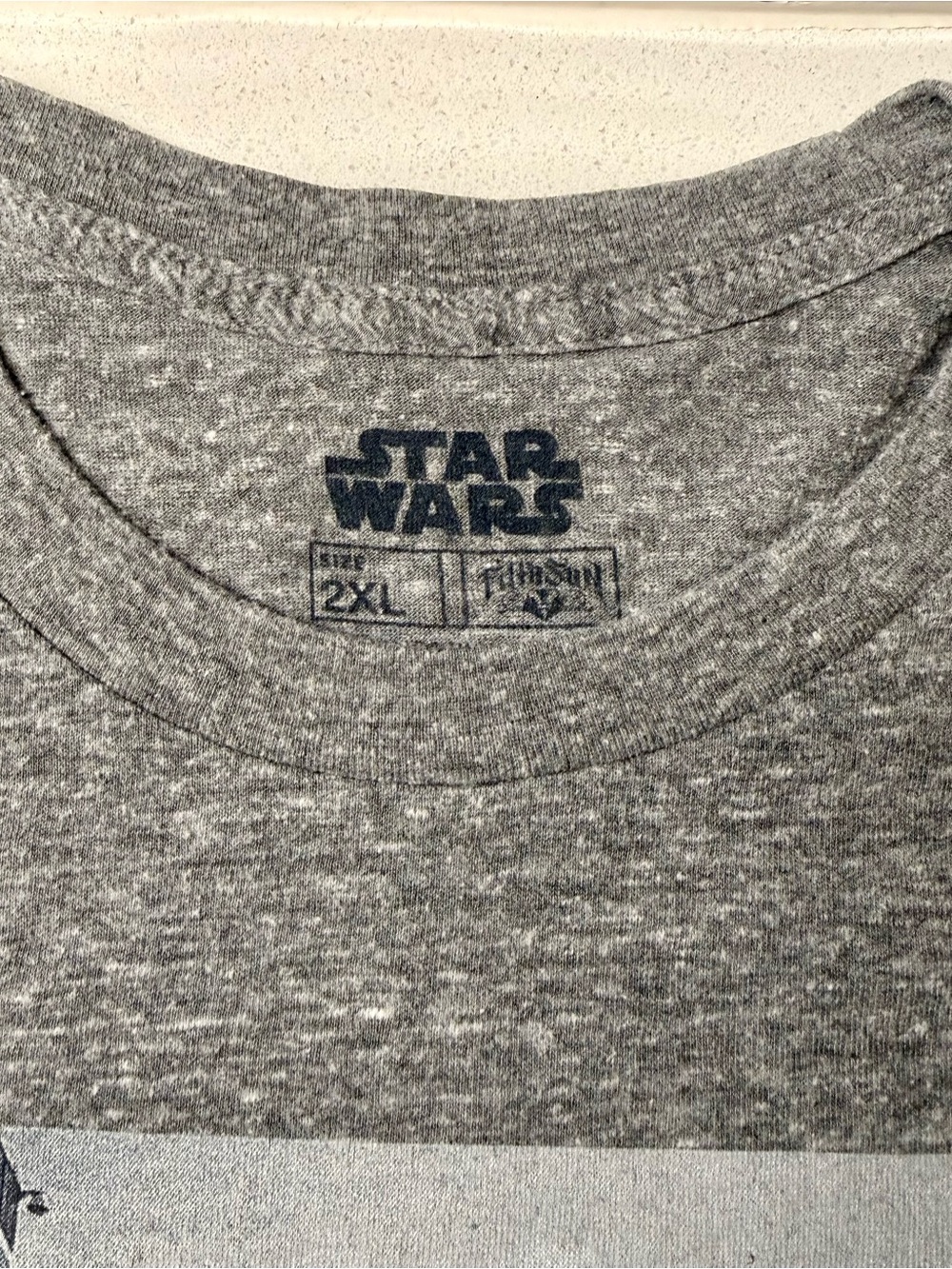 Star Wars Gray Logo Crewneck Graphic Tee - Picture 3 of 3